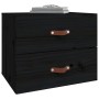 Mesita de noche de pared negro 50x36x40 cm de vidaXL, Taquillas y armarios de almacenamiento - Ref: Foro24-820984, Precio: 55...