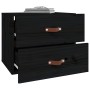 Mesita de noche de pared negro 50x36x40 cm de vidaXL, Taquillas y armarios de almacenamiento - Ref: Foro24-820984, Precio: 55...