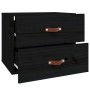 Mesita de noche de pared negro 50x36x40 cm de vidaXL, Taquillas y armarios de almacenamiento - Ref: Foro24-820984, Precio: 55...