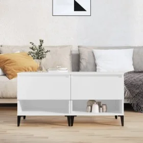 Mesitas de noche 2 uds madera contrachapada blanco 50x46x50 cm de vidaXL, Mesas auxiliares - Ref: Foro24-819549, Precio: 67,3...