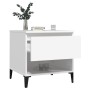 Mesitas de noche 2 uds madera contrachapada blanco 50x46x50 cm de vidaXL, Mesas auxiliares - Ref: Foro24-819549, Precio: 67,9...