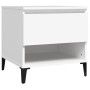 Mesitas de noche 2 uds madera contrachapada blanco 50x46x50 cm de vidaXL, Mesas auxiliares - Ref: Foro24-819549, Precio: 67,9...