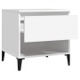 Mesitas de noche 2 uds madera contrachapada blanco 50x46x50 cm de vidaXL, Mesas auxiliares - Ref: Foro24-819549, Precio: 67,9...