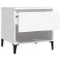 Mesitas de noche 2 uds madera contrachapada blanco 50x46x50 cm de vidaXL, Mesas auxiliares - Ref: Foro24-819549, Precio: 67,3...