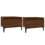 Mesas auxiliares 2 uds contrachapada roble marrón 50x46x35 cm de vidaXL, Mesas auxiliares - Ref: Foro24-819531, Precio: 59,60...