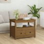 Mesa de centro de madera maciza de pino marrón miel 71x49x55 cm de vidaXL, Mesas de centro - Ref: Foro24-820939, Precio: 111,...