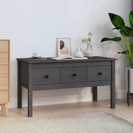 Mesa de centro de madera maciza de pino gris 102x49x55 cm de vidaXL, Mesas de centro - Ref: Foro24-820943, Precio: 119,51 €, ...