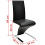 Sillas de comedor 6 unidades cuero sintético negro de vidaXL, Sillas de comedor - Ref: Foro24-160564, Precio: 776,23 €, Descu...