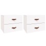 Mesitas de noche de pared 2 uds blanco 50x36x40 cm de vidaXL, Taquillas y armarios de almacenamiento - Ref: Foro24-820979, Pr...