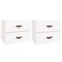 Mesitas de noche de pared 2 uds blanco 50x36x40 cm de vidaXL, Taquillas y armarios de almacenamiento - Ref: Foro24-820979, Pr...