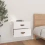 Mesitas de noche de pared 2 uds blanco 50x36x40 cm de vidaXL, Taquillas y armarios de almacenamiento - Ref: Foro24-820979, Pr...