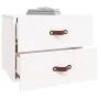 Mesitas de noche de pared 2 uds blanco 50x36x40 cm de vidaXL, Taquillas y armarios de almacenamiento - Ref: Foro24-820979, Pr...