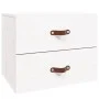 Mesitas de noche de pared 2 uds blanco 50x36x40 cm de vidaXL, Taquillas y armarios de almacenamiento - Ref: Foro24-820979, Pr...