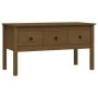 Mesa de centro madera maciza de pino marrón miel 102x49x55 cm de vidaXL, Mesas de centro - Ref: Foro24-820944, Precio: 118,79...