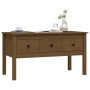 Mesa de centro madera maciza de pino marrón miel 102x49x55 cm de vidaXL, Mesas de centro - Ref: Foro24-820944, Precio: 120,33...