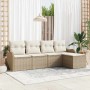 Conjunto de sofá de jardín Beige ratán sintético en Sofás de exterior | Comprar online en Foru.es