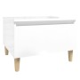 Mesa auxiliar de madera contrachapada blanco brillo 50x46x35 cm de vidaXL, Mesas auxiliares - Ref: Foro24-819504, Precio: 46,...