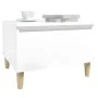 Mesa auxiliar de madera contrachapada blanco brillo 50x46x35 cm de vidaXL, Mesas auxiliares - Ref: Foro24-819504, Precio: 46,...