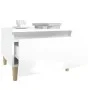 Mesa auxiliar de madera contrachapada blanco brillo 50x46x35 cm de vidaXL, Mesas auxiliares - Ref: Foro24-819504, Precio: 46,...