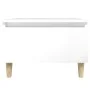 Mesa auxiliar de madera contrachapada blanco brillo 50x46x35 cm de vidaXL, Mesas auxiliares - Ref: Foro24-819504, Precio: 46,...