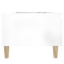 Mesa auxiliar de madera contrachapada blanco brillo 50x46x35 cm de vidaXL, Mesas auxiliares - Ref: Foro24-819504, Precio: 46,...