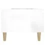 Mesa auxiliar de madera contrachapada blanco brillo 50x46x35 cm de vidaXL, Mesas auxiliares - Ref: Foro24-819504, Precio: 46,...
