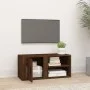 Mueble para TV madera contrachapada roble marrón 80x31,5x36 cm de vidaXL, Muebles TV - Ref: Foro24-819450, Precio: 44,92 €, D...