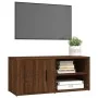 Mueble para TV madera contrachapada roble marrón 80x31,5x36 cm de vidaXL, Muebles TV - Ref: Foro24-819450, Precio: 44,92 €, D...