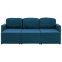 Sofá cama modular de 3 plazas tela azul en Sofás | Comprar online en Foru.es