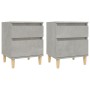 Mesitas de noche 2 unidades gris hormigón 40x35x50 cm de vidaXL, Taquillas y armarios de almacenamiento - Ref: Foro24-821835,...