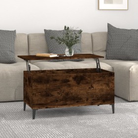 Mesa de centro madera contrachapada roble ahumado 90x44,5x45 cm de vidaXL, Mesas de centro - Ref: Foro24-819593, Precio: 68,2...