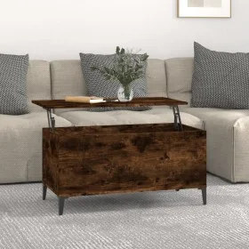 Mesa de centro madera contrachapada roble ahumado 90x44,5x45 cm de vidaXL, Mesas de centro - Ref: Foro24-819593, Precio: 67,4...