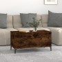 Mesa de centro madera contrachapada roble ahumado 90x44,5x45 cm de vidaXL, Mesas de centro - Ref: Foro24-819593, Precio: 68,2...