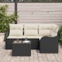 Conjunto de sofá de jardín 5 pcs Negro ratán sintético en Sofás de exterior | Comprar online en Foru.es