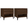 Mesas auxiliares 2 uds contrachapada roble marrón 50x46x50 cm de vidaXL, Mesas auxiliares - Ref: Foro24-819563, Precio: 79,87...