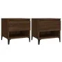 Side tables 2 units brown oak plywood 50x46x50 cm by vidaXL, Side tables - Ref: Foro24-819563, Price: 79,07 €, Discount: %
