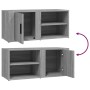 Mueble TV 2 uds madera contrachapada gris Sonoma 80x31,5x36 cm de vidaXL, Muebles TV - Ref: Foro24-819449, Precio: 74,64 €, D...