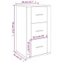 Aparador madera contrachapada color roble ahumado 40x33x70 cm de vidaXL, Aparadores - Ref: Foro24-819425, Precio: 72,72 €, De...