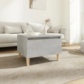 Mesa auxiliar de madera contrachapada gris hormigón 50x46x35 cm de vidaXL, Mesas auxiliares - Ref: Foro24-819508, Precio: 42,...