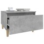 Mesa auxiliar de madera contrachapada gris hormigón 50x46x35 cm de vidaXL, Mesas auxiliares - Ref: Foro24-819508, Precio: 42,...