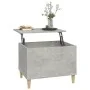 Mesa de centro madera contrachapada gris hormigón 60x44,5x45 cm de vidaXL, Mesas de centro - Ref: Foro24-819568, Precio: 73,7...