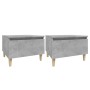 Mesas auxiliares 2 uds contrachapada gris hormigón 50x46x35 cm de vidaXL, Mesas auxiliares - Ref: Foro24-819509, Precio: 73,7...