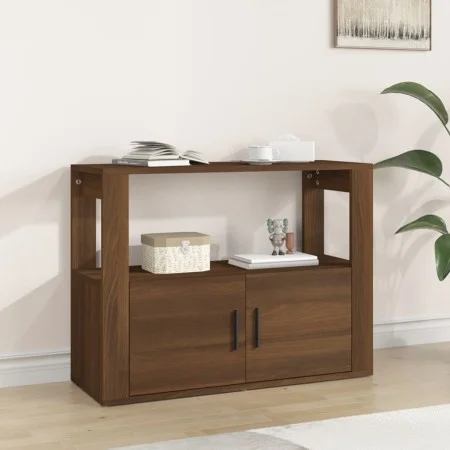 Aparador de madera contrachapada marrón roble 80x30x60 cm de vidaXL, Aparadores - Ref: Foro24-819459, Precio: 64,30 €, Descue...
