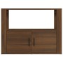 Aparador de madera contrachapada marrón roble 80x30x60 cm de vidaXL, Aparadores - Ref: Foro24-819459, Precio: 64,30 €, Descue...