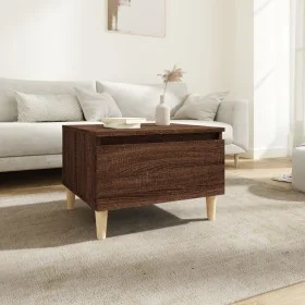 Mesa auxiliar madera contrachapada roble marrón 50x46x35 cm de vidaXL, Mesas auxiliares - Ref: Foro24-819514, Precio: 37,67 €...