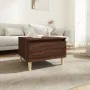 Mesa auxiliar madera contrachapada roble marrón 50x46x35 cm de vidaXL, Mesas auxiliares - Ref: Foro24-819514, Precio: 37,67 €...