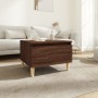 Mesa auxiliar madera contrachapada roble marrón 50x46x35 cm de vidaXL, Mesas auxiliares - Ref: Foro24-819514, Precio: 38,21 €...