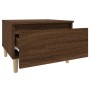 Mesa auxiliar madera contrachapada roble marrón 50x46x35 cm de vidaXL, Mesas auxiliares - Ref: Foro24-819514, Precio: 38,21 €...