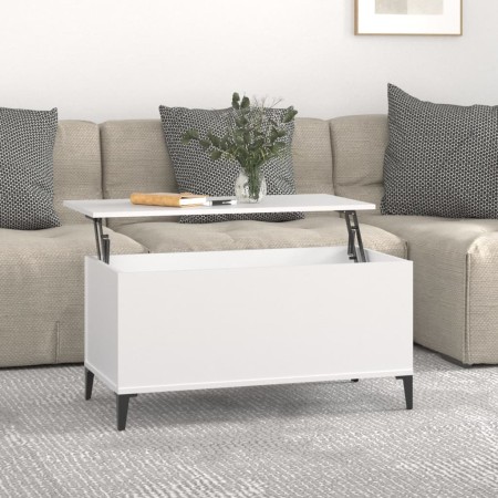 Mesa de centro madera contrachapada blanco 90x44,5x45 cm de vidaXL, Mesas de centro - Ref: Foro24-819588, Precio: 61,12 €, De...