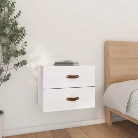 Mesita de noche de pared blanco 50x36x40 cm de vidaXL, Taquillas y armarios de almacenamiento - Ref: Foro24-820978, Precio: 5...